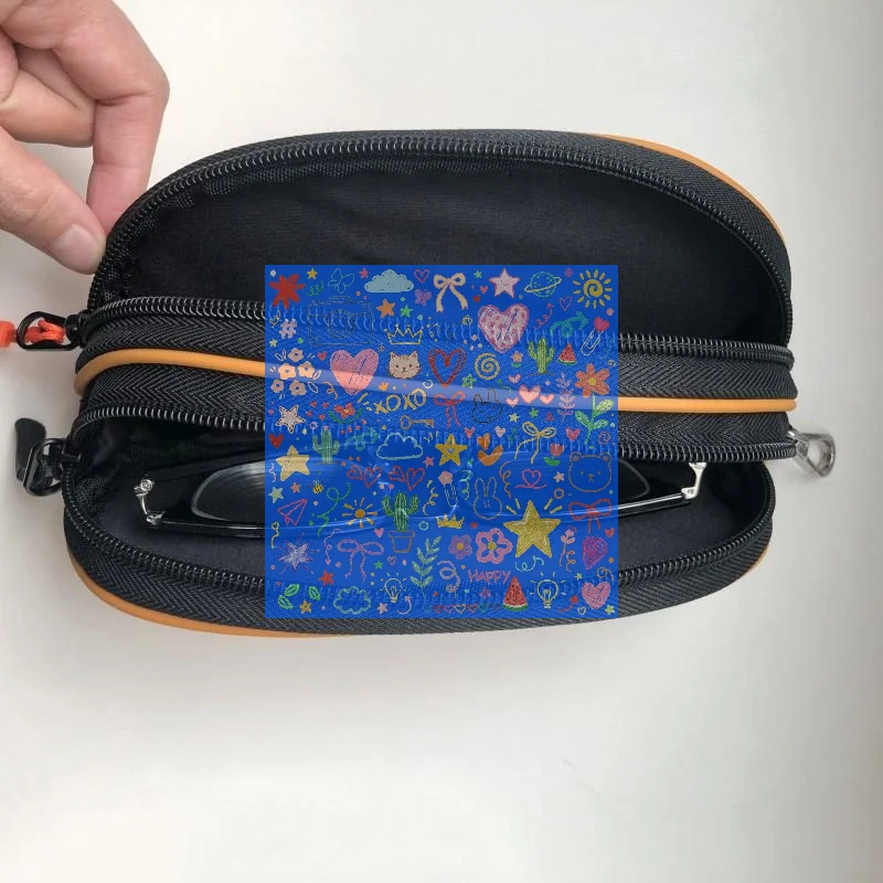 Double Layer Sunglasses Case Organizer Waterproof Travel Bag Multi-Functional Durable Material Storage Box Business Trips