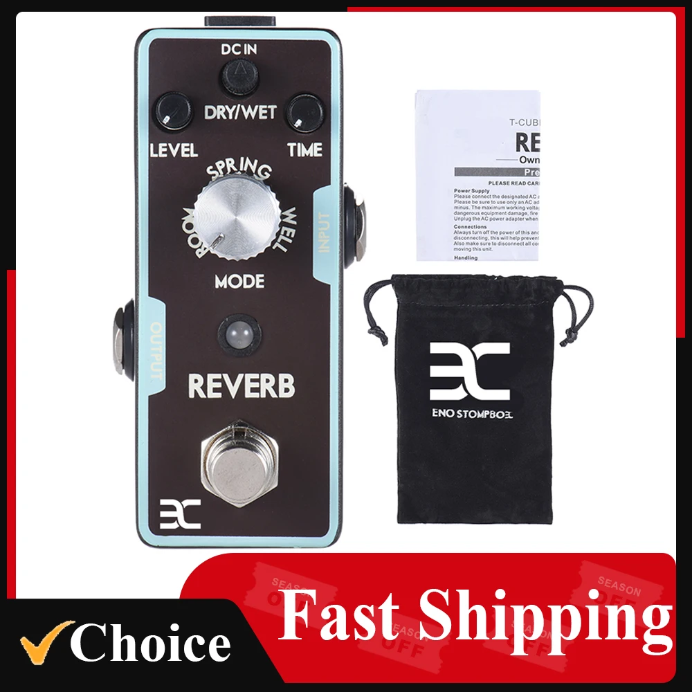 ENO Reverb Electric Guitar Effect Pedal Looper Guitar Effect Pedal True Bypass Guitar Accessories