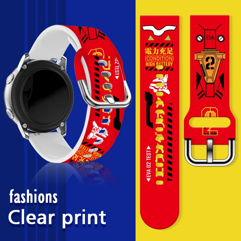 20mm Anime Printed Strap for Samsung Galaxy Watch 6/5/4 40mm 42mm 44mm Band Replaceable 22mm Bracelet for Amazfit Balance 5Pro