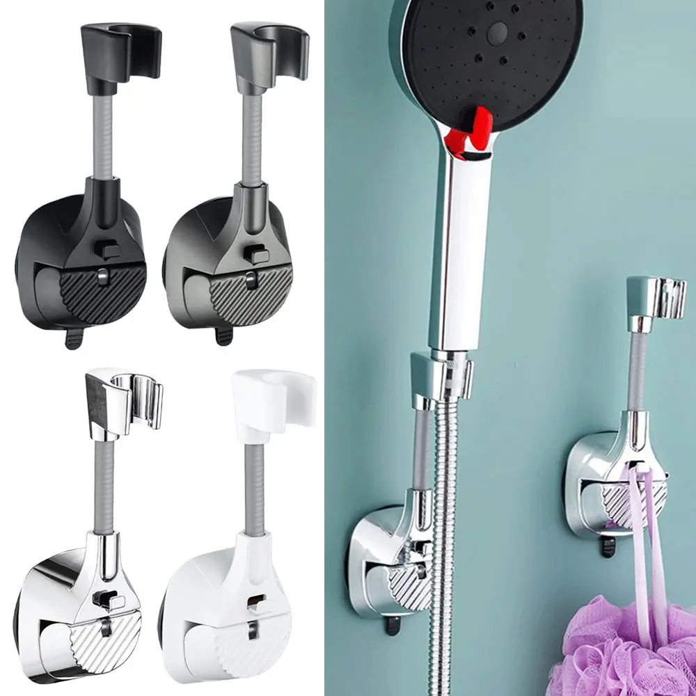 Adjustable Shower Head Holder Relocatable Suction Cup Type Showerhead Bracket Wall Mounted Handheld Sprayer Support