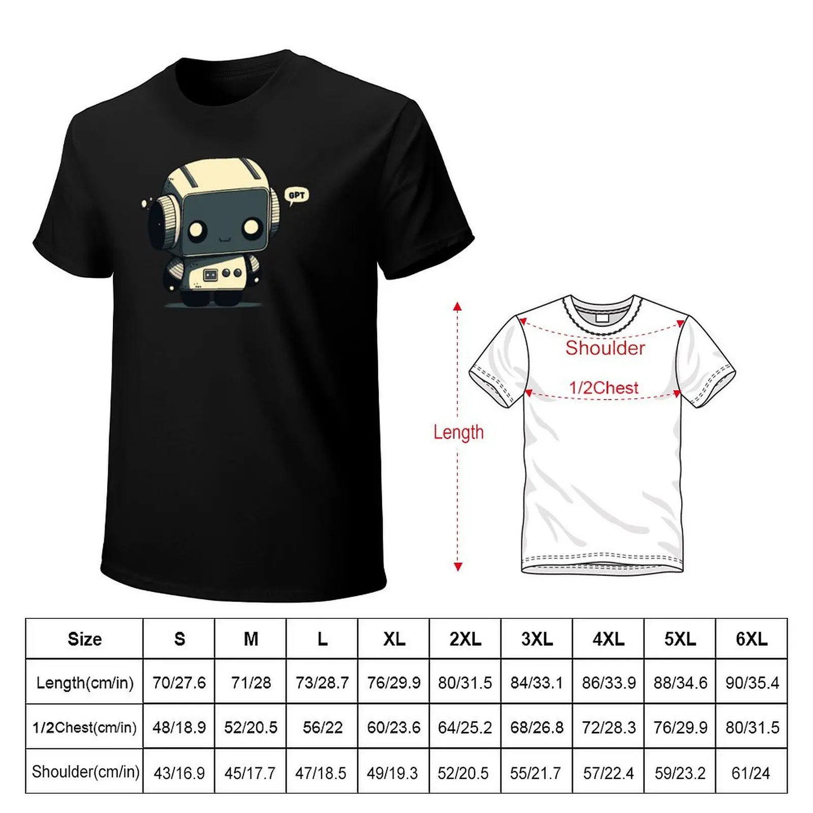 ChatGPT Robot || Cute Chatbot Character T-Shirt Casual Trendy Short Sleeve T-Shirt
