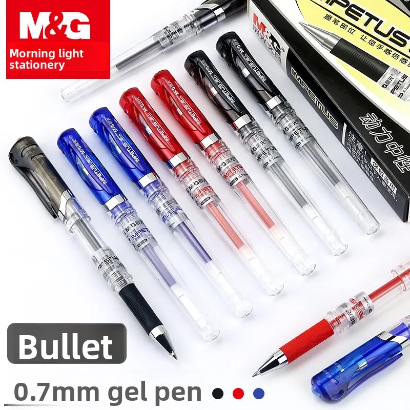 

0.7mm Neutral Pen Bullet Tip Student Water Pen Thickened Business Office Signature Pen Black Red Blue Large Capacity Pen