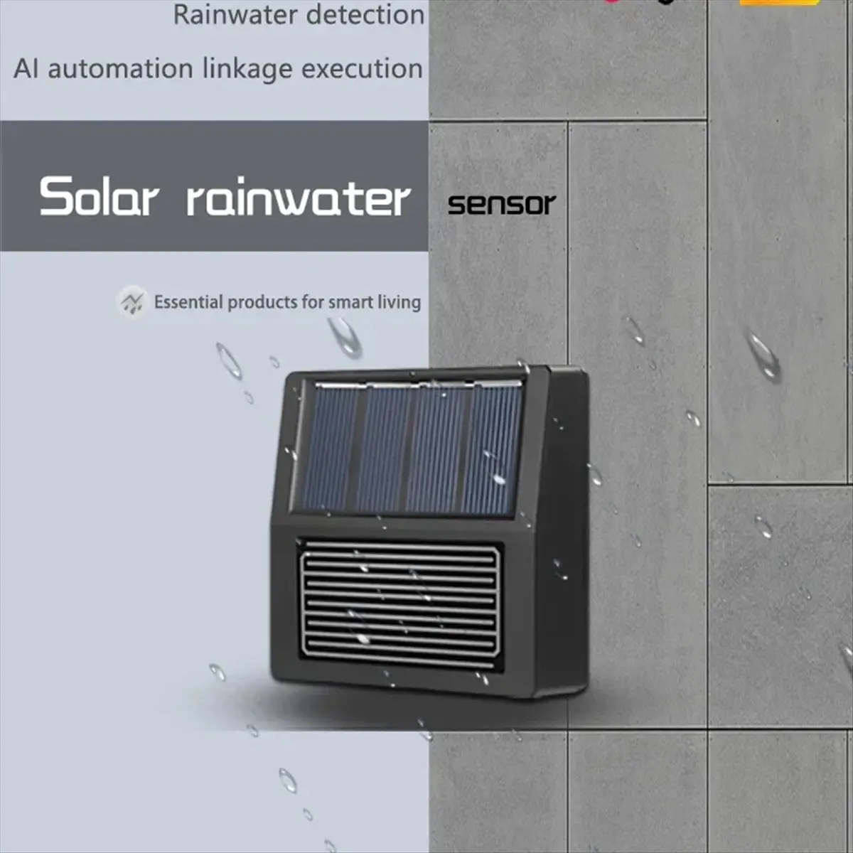 Smart Home Zigbee Solar Rain Sensor Wireless App Control Real-Time Rain Detection for Garden Automation