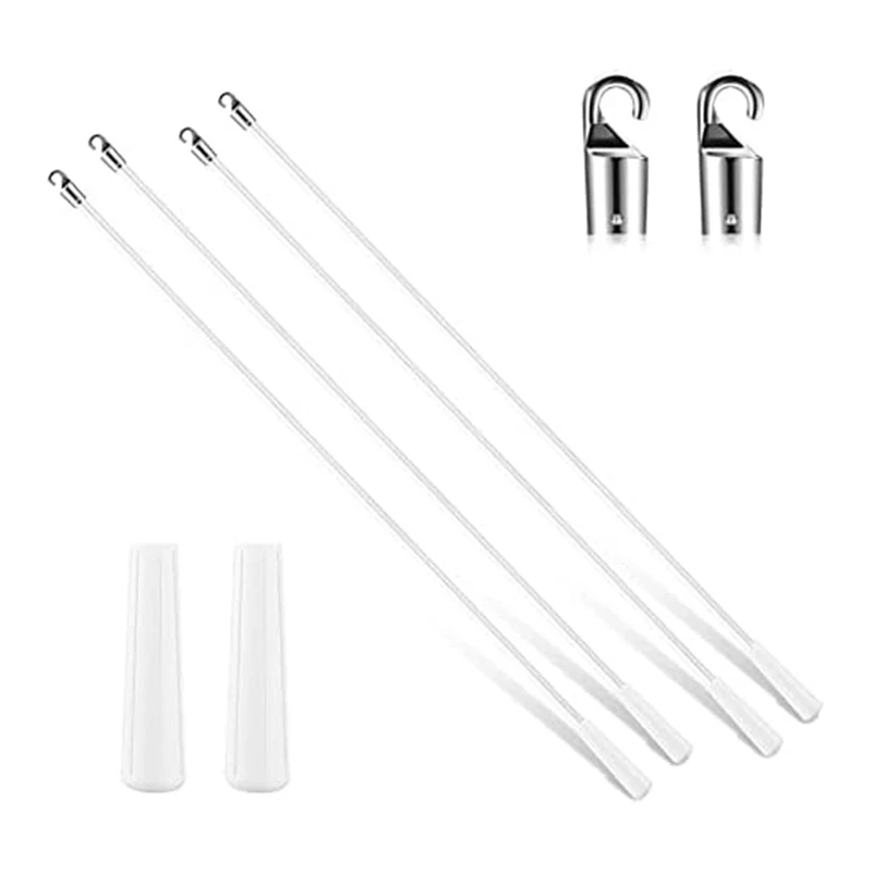 استبدال قضيب أعمى رأسي مع خطاف ومقبض ، فتحت ستائر النافذة ، 4 طويلة ،