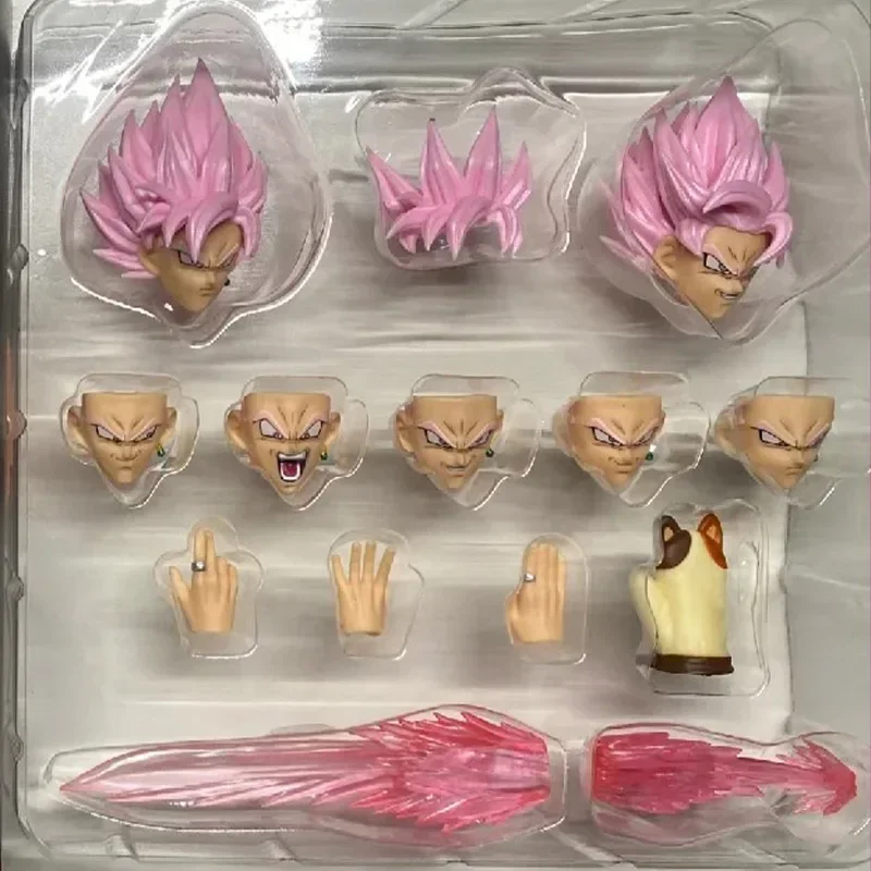 

In Stock DL CUSTOM Dragon Ball Z SHF Super Saiyan Rosé Son Goku Black Zamasu Action Figures Head Accessories Anime Model Toys