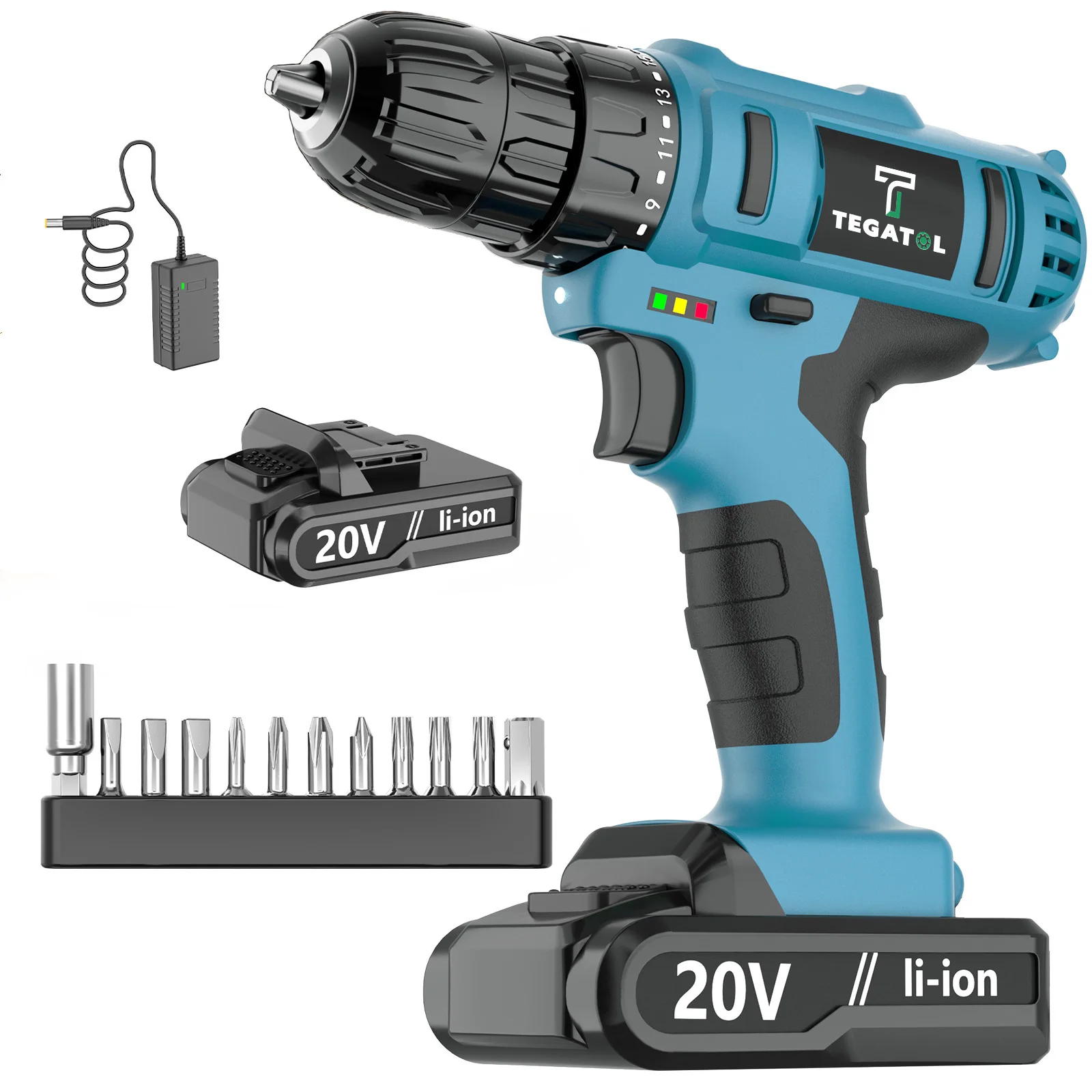 

Cordless Lithium Battery Electric Screwdriver 35N.m Multifunctional LED Drill Tool for Home DIY Tool Kit
