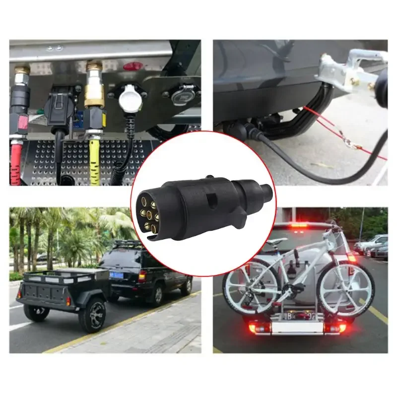 12V 7-weg ronde standaard Europese autostekkerconnector Plastic autotrailer 7-pins stopcontactstekkers voor aanhangwagens