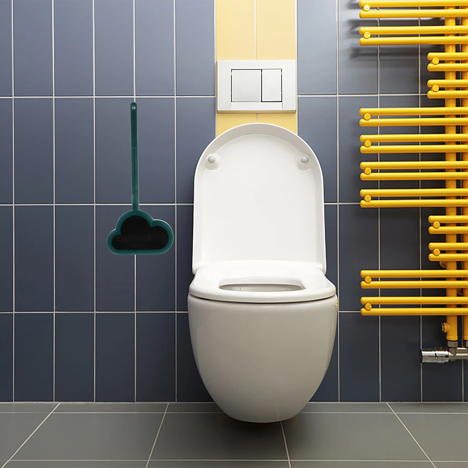 

Toilet Brush Set Long Handle TPR Material Bathroom Cleaning Tools Cartoon Wall Mounted Reusable Household Item
