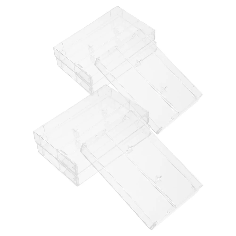 

6 Pcs Organizer Tape Cartridge Cassette Case High Transparency Storage Cases Clear