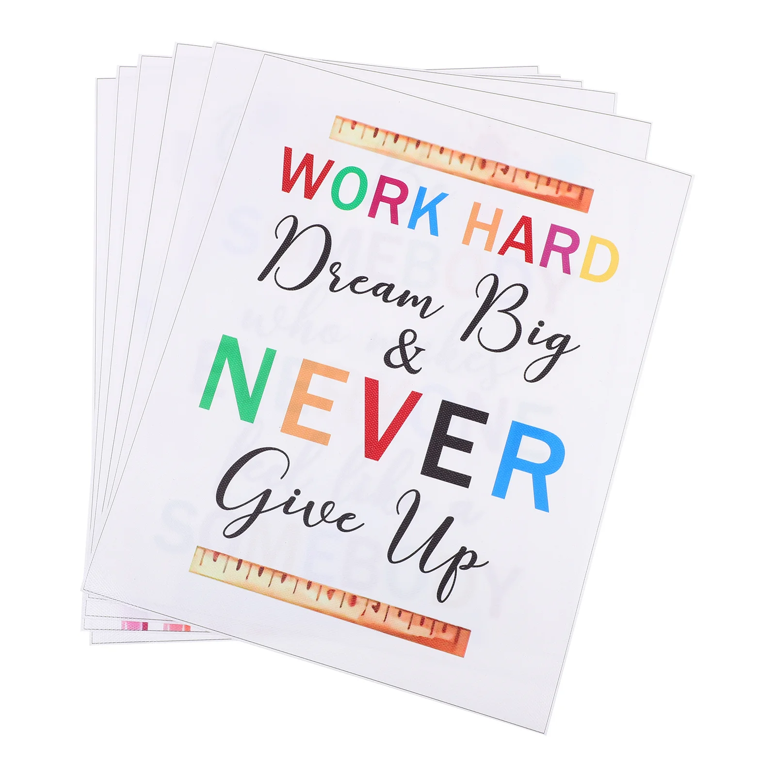 

6 pcs Wall Pictures Decorative Sturdy Non-Woven Bedroom Bathroom Living Room Decor Motivational Cartoon Wall Art Posters