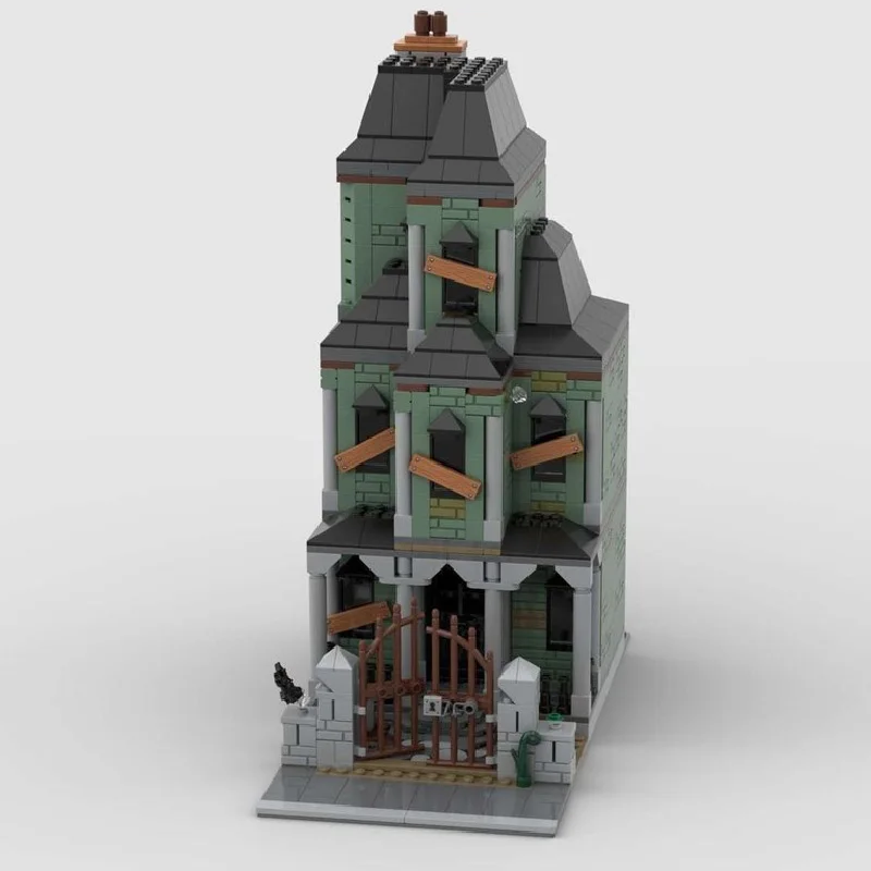 1015 PCS Stad Haunted Mansion Modulaire Bouwsteen Creatieve Architectuur Model Display Speelgoed Voor Kind DIY Montage Verjaardagscadeau