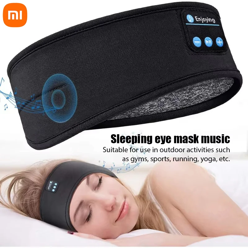 XIAOMI Bluetooth Earphones Sports Sleeping Head Band Elastic Wireless Headphone Eye Mask Wireless Bluetooth Headset Head Band