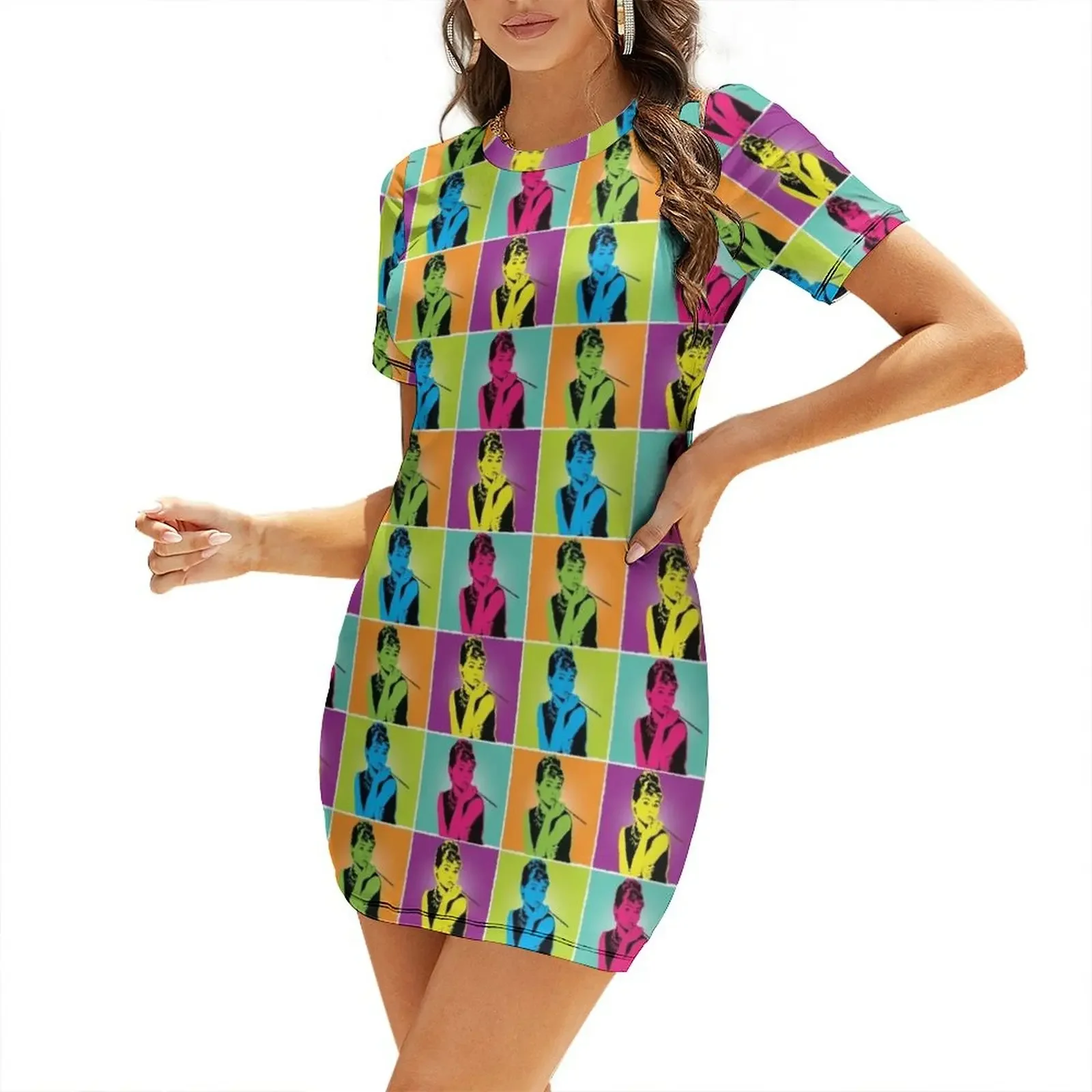 

Miss Audrey Short-Sleeved Dress luxury dress Women dresses summer Clothing female summer women's suit Dress