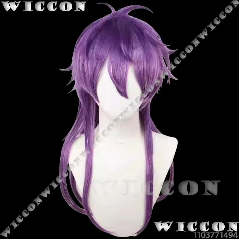 رين لعبة نو: كرنفال بليس شعر مستعار تأثيري الأرجواني الشعر الدعامة رجل إمرأة البدلة هالوين كوس حفلة لعب الأدوار الزي مخصص vm;7;jh8 #5