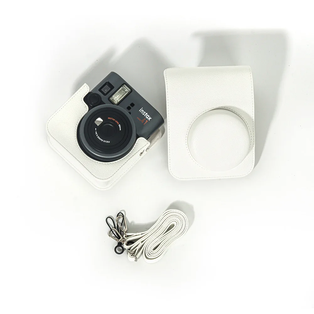For New Fujifilm Instax Mini 41 Instant Film Camera PU Leather Bag Case Cover Shell with Shoulder Strap