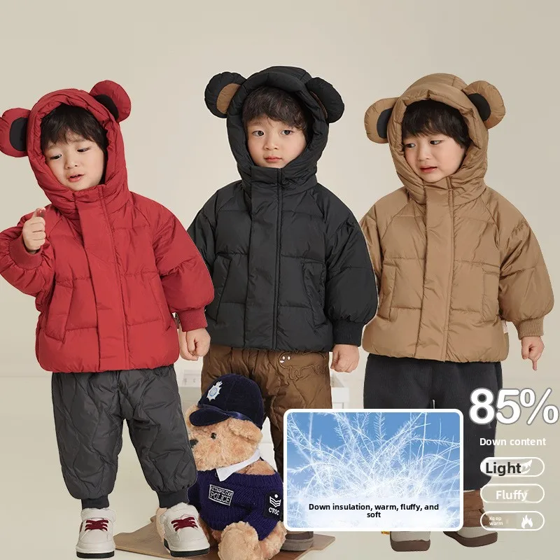 

Children's Duck Down Jacket Winter Clothing Autumn and Winter Boys and Girls Padded Jacket Padded Jacket Baby Top Tide