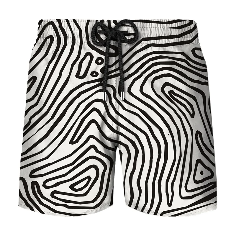 Calção de praia masculina com pele tigre, calça de praia impressa em 3D, Havaí, maiô legal, moda, verão, 2023