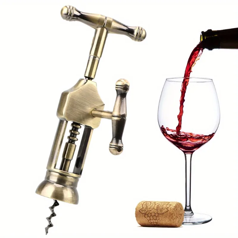 Vintage Style Zinc Alloy Wine Bottle Opener Durable Easy Cork Removal Kitchen  Bar Tool Wine Accessories