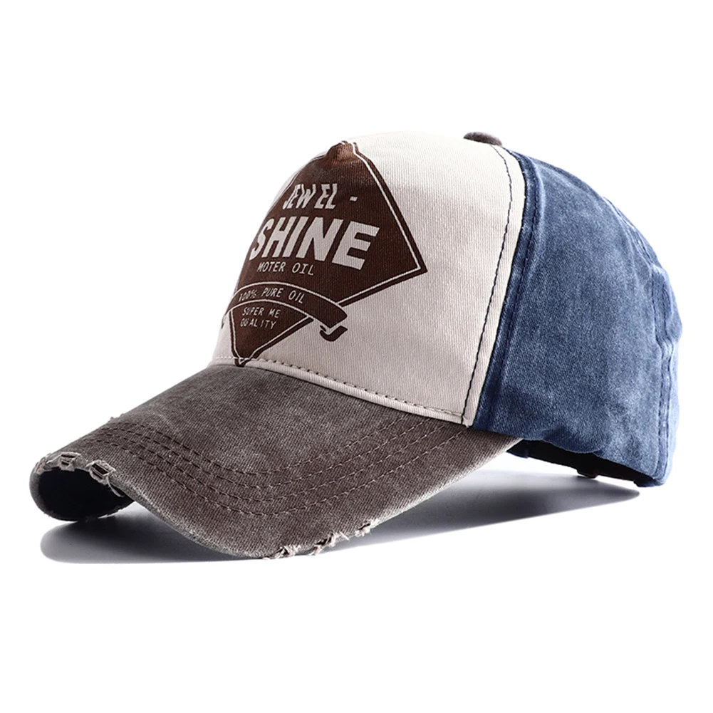 2024 New Unisex Washed Denim Baseball Cap Male Snapback Bonnet Femme Fashion Sport Sun Visor Hats for Women Men Gorro Hombre