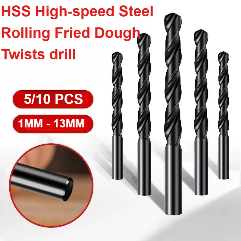 HSS Twist Drill Bit M2 Black Oxide Hole Making for Metal Wood PVC Aluminum Diameter 1mm-14mm