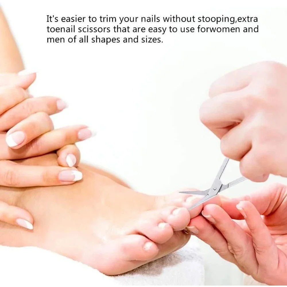 20 cm (7,87 '') Tagliaunghie grandi Punta curva Fasciatura Forbici per garza con manico lungo Strumento per pedicure manicure in acciaio inossidabile