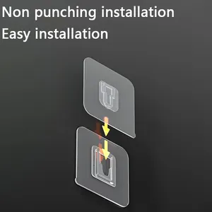 Kanca, şeffaf, çok, amaçlı, kanca, duvar, kendinden, yapışkanlı, çift, taraflı, su, geçirmez, giysiler, şapka, havlu, mutfak, banyo, bir, kapı 6 Büyük satış, satılık kancalar no. 4