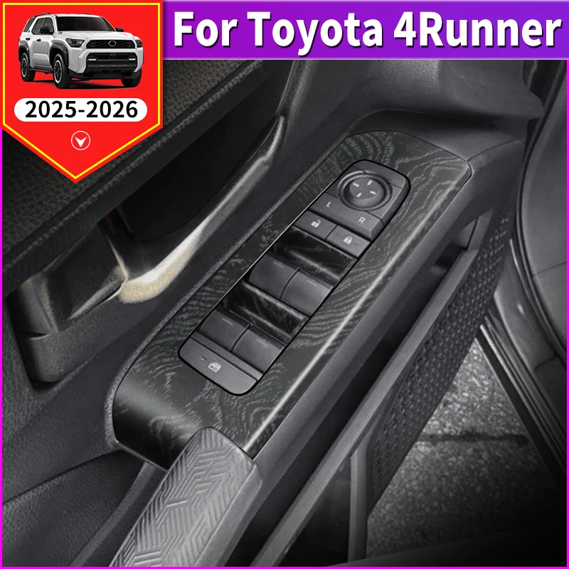 

For 2024-2026 Toyota 4Runner Window Switch Control Panel Trim Cover ABS Interior Accessories