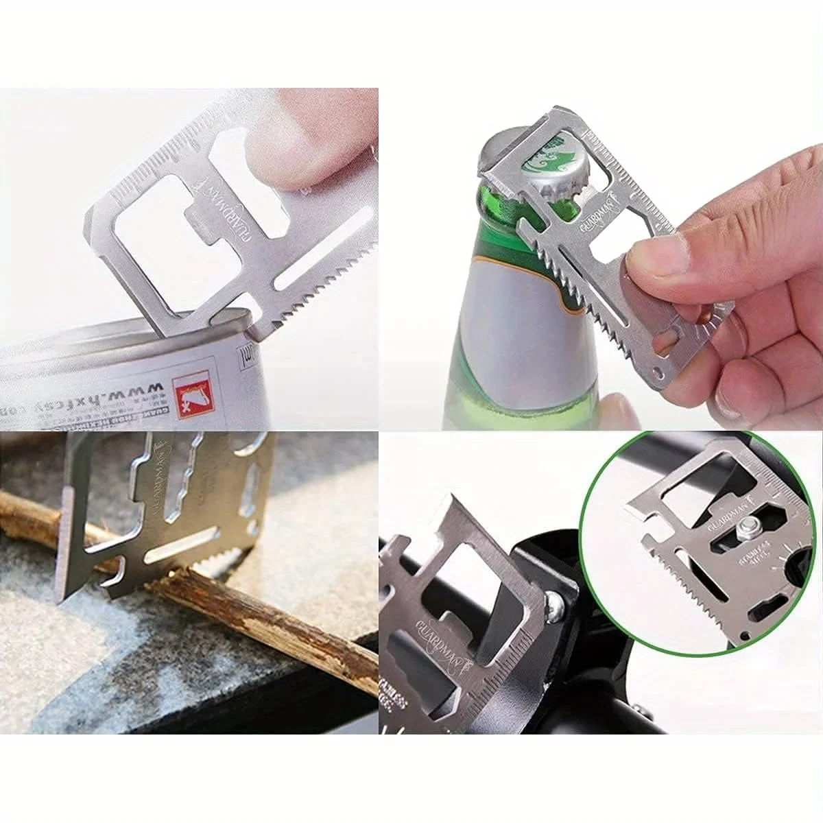 1/2pcs 11-in-1 Credit Card Multi-Tool EDC Wallet Tactical Survival Gear with Knife Bottle Opener for Men Dad Gift
