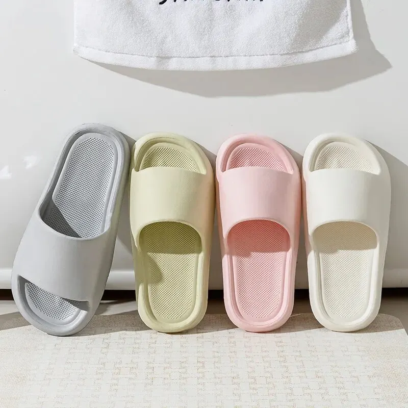 Women Thick Platform Cloud Slippers Summer Beach Eva Soft Sole Slide Sandals Leisure Men Ladies Indoor Bathroom Anti-slip Shoes