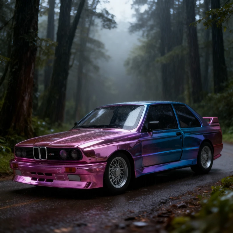 

1:24 M3 E30 литая под давлением модель автомобиля из сплава металла, звуковая и световая коллекция моделей для хобби, модный орнамент, подарок