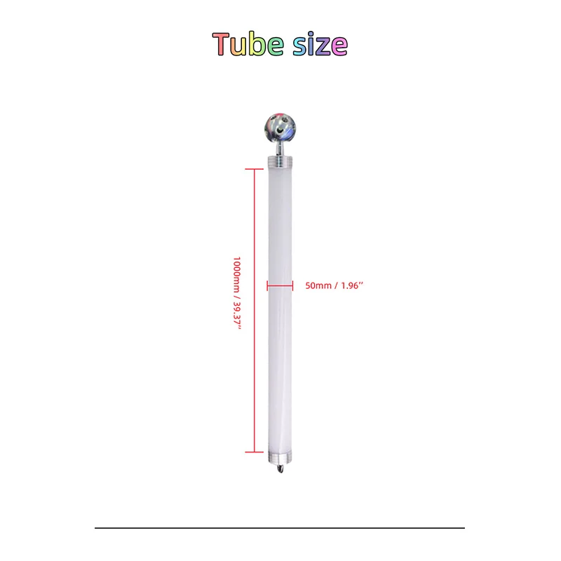 RGB 360 Degree Colorful Tube Artnet Led Pixel Bar DC24V D50mm 3D Multiple Shape Led Pixel Tube For Club Stage