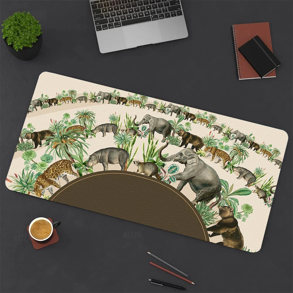 Africa Jungle Trees Animal Desk Mat Extended Mouse Pad Extra Large Desk Pad Elephant Xxl Gaming Mousemat Office Desk Accessories