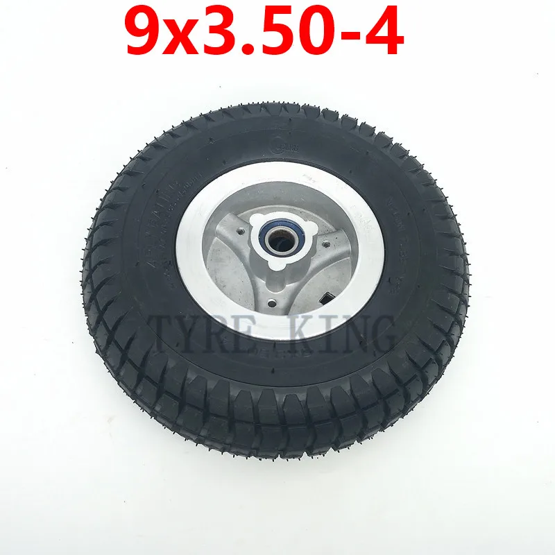 9 Inch 9x3.50-4 Wheel Pneumatic Tire Fits Scooter Skateboard Pocket Bike Electric Tricycle 9*3.50-4 Tyre Wheel Accessories