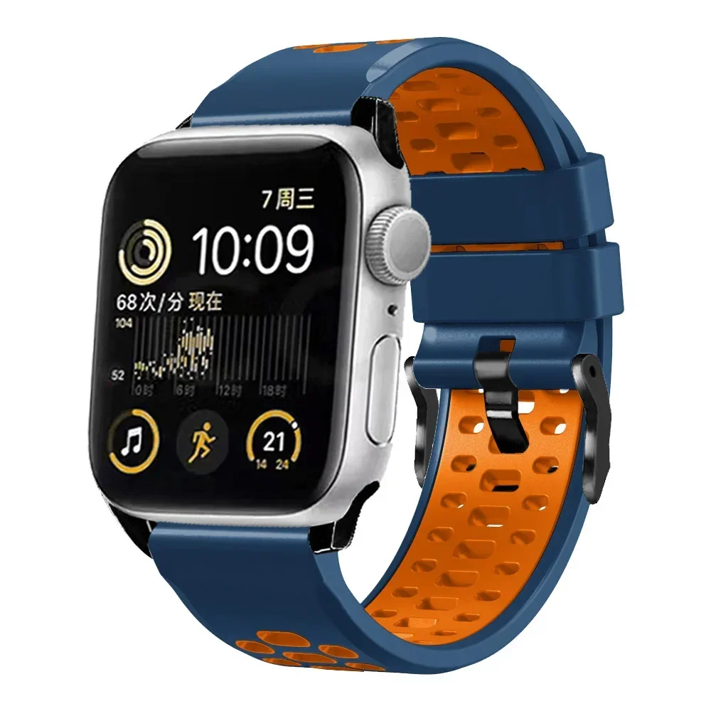 Sport Silikonarmband für Apple Watch Ultra 2 49 mm Armband Armband für Apple Watch Serie 9 8 7 SE 6 45 mm 44 mm 42 mm Zubehör – Detail 39
