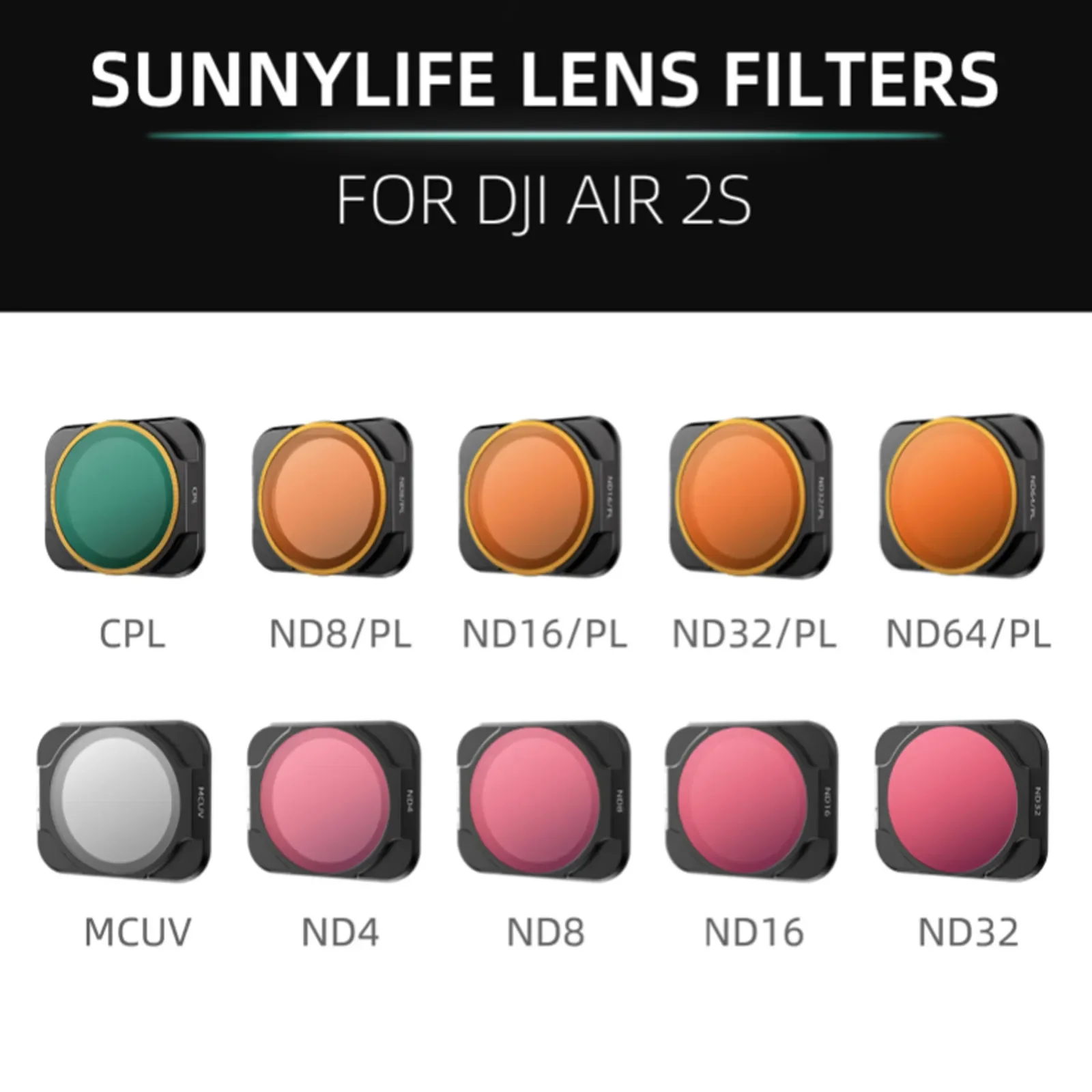 

Filter For DJI Air 2S Filters Neutral Density Polar For DJI Mavic Air 2S Camera Accessories UV CPL ND NDPL4/8/16/32