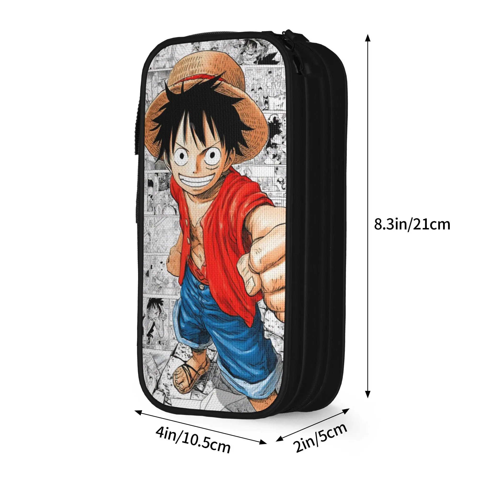Custom Kawaii One P-Pieces Luffy Manga Pencil Case for Girls Boys Large Storage  Pencil Pouch School Supplies - view 4