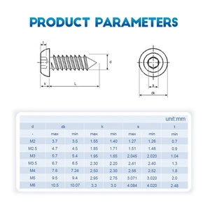 Nindejin-Parafuso Round Hexagoun des Knopfkopf 8 Hauptverkaufskupplung machen 250 - №7