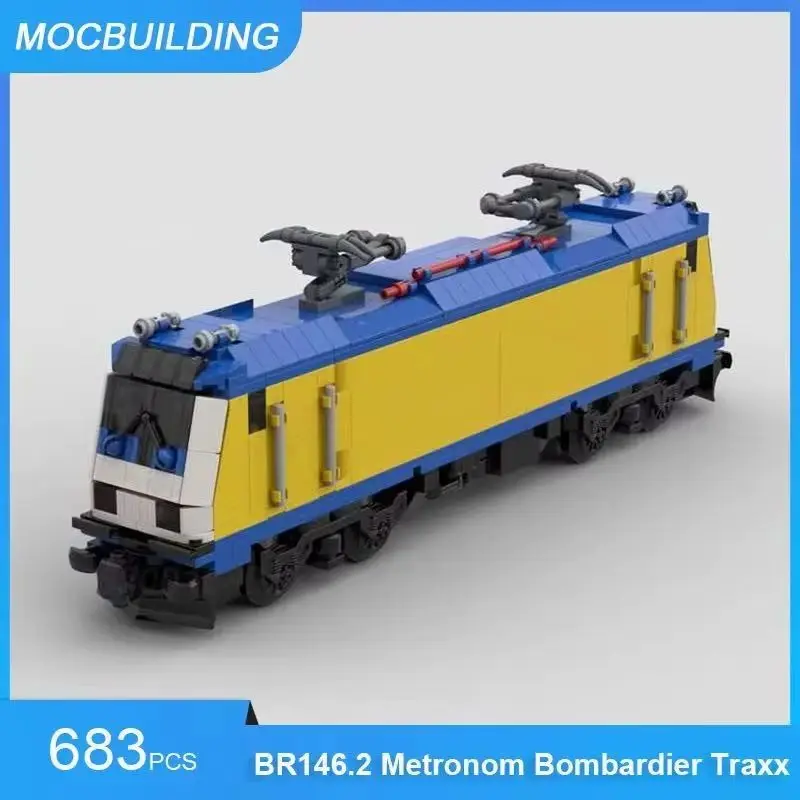 

Конструктор BR146.2 Метроном Bombardier Traxx, модель MOC, 683 детали, для самостоятельной сборки, креативные игрушки, подарки, тематика железнодорожных перевозок