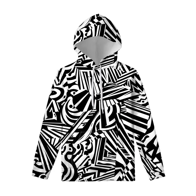 2024 New Abstract Graffiti Fashion Men's Autumn 3D Print Kids Hoodies Men Women Sweatshirts Street Style Casual Hoodie Pullovers