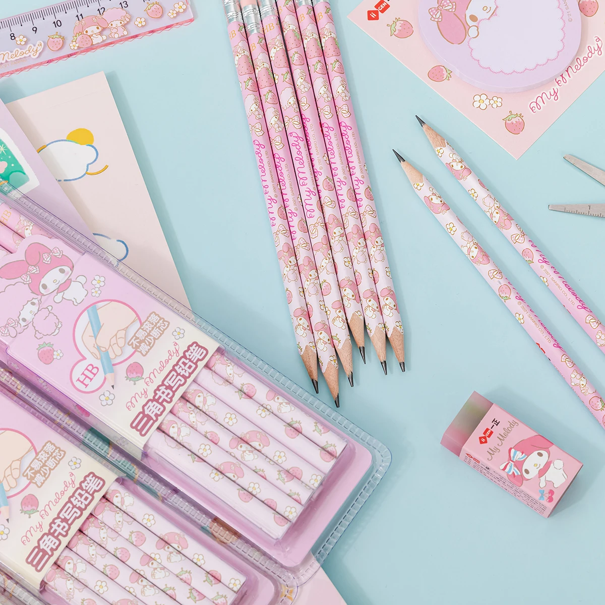 

Student Stationery Sanrio 2B Writing Pencil Beginner Graphite Lead Core Can Be Sharpened Wood Pencil HB Pencil Not Easy To Break