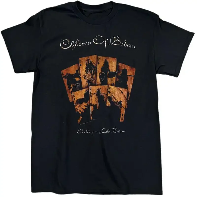 VTG Children of Bodom Band Holiday at Lake Cotton Black T Shirt IN070