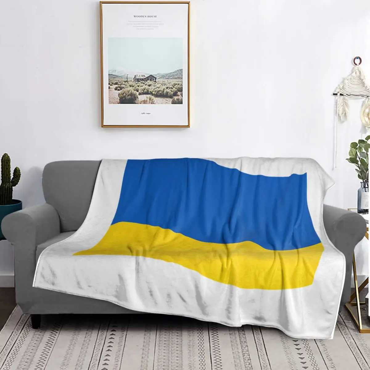 Flag Of Ukraine Blanket Soft Warm Flannel Throw Blanket Bedspread for Bed Living room Picnic Travel Home Sofa