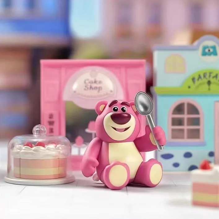 Miniso disney pixar feliz sobremesa rua caixa cega caixa misteriosa bonito dos desenhos animados estatueta mini boneca ornamento de mesa