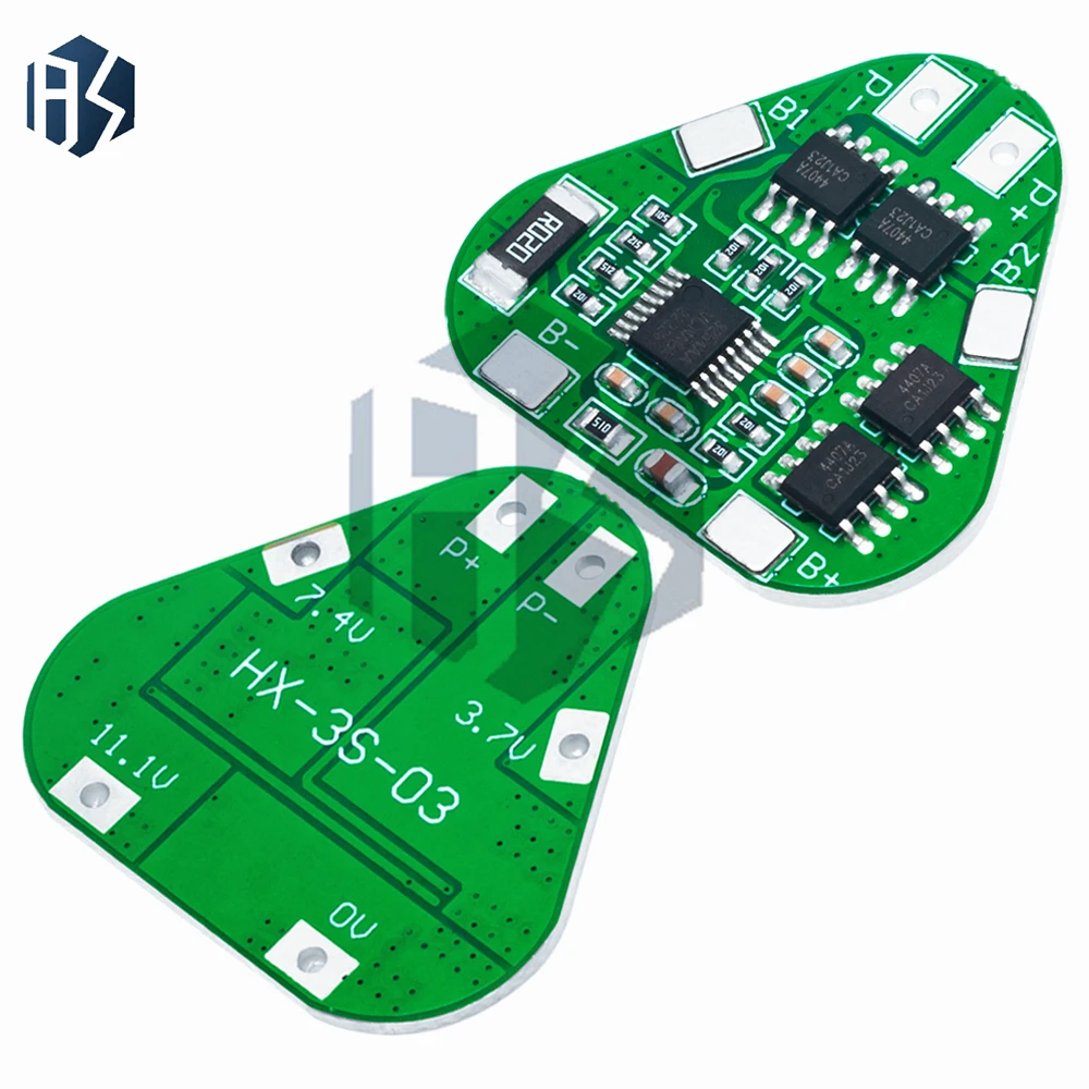 3S 12V 18650 리튬 배터리 보호 보드 11.1V 12.6V 과충전 과방전 보호 8A 3 셀 팩 리튬 이온 BMS PCM PCB