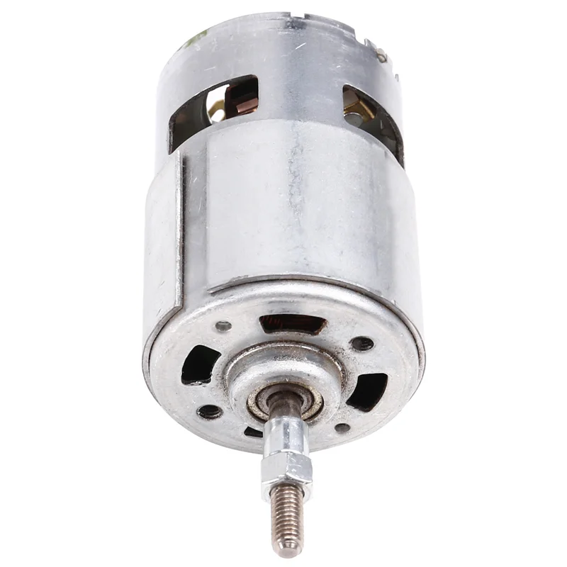 ABKY-5Pcs 755 DC Motor For Weed Trimmer 12V Grass Cutter Motor With Long Shaft For Efficient Weed Cutting And Trimming