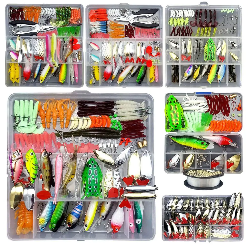 Fishing Lures Set Minnow Frog Spoon Soft Bait Fishhook Set Stereoscopic 3D Fish Eyes Fishing Tackle Accessories For Freshwater