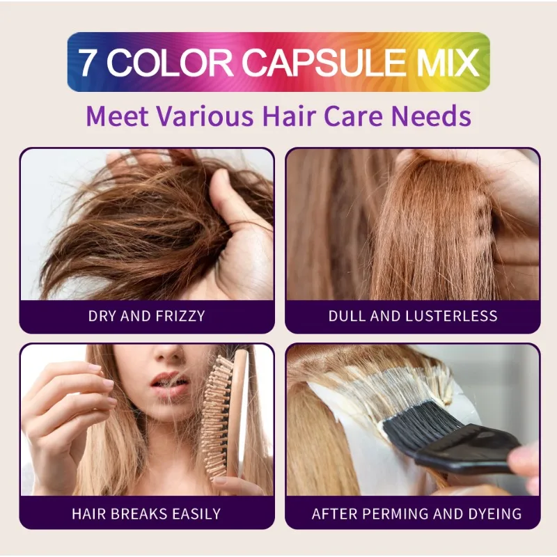 Mix Hair Vitamin Capsule Hair Treatment Oil Repair Damaged Smooth Hair Care Serum Nourishing Keratin Complex Oil