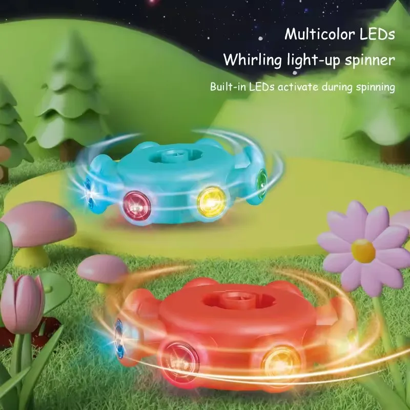 Brinquedo giratório brilhante do polvo dos desenhos animados, brinquedo interativo educacional da luz do polvo dos desenhos animados para crianças