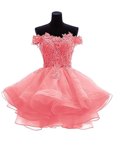 Personalizzato sopra mini abiti corti da ballo Sweetheart Appliques Organza Homecoming Laurea Abito da festa formale robes de soirée