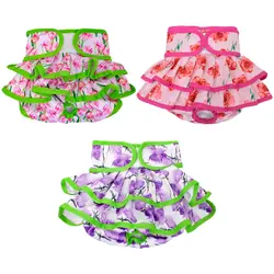 1PC Female Dog Diaper Dress Highly Absorbent Dog Diapers for Girl Dogs, Washable Dog Diapers for Dogs in Heat, Incontinence